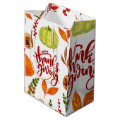 Sac Cadeau Moyen Aquarelle Bon thanksgiving (Dos Angle)