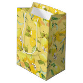 Sac Cadeau Moyen Aquarelle citron IV (Dos Angle)