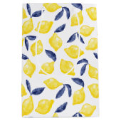 Sac Cadeau Moyen Aquarelle Citron Motif (Devant)