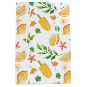 Sac Cadeau Moyen Aquarelle Citrons et Sucettes (Devant)