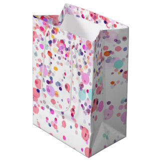 Sac Cadeau Moyen Aquarelle colorée Confetti