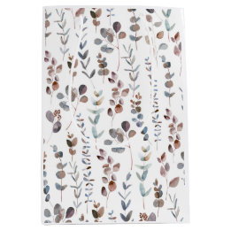 Sac Cadeau Moyen Aquarelle colorée d'Eucalyptus 