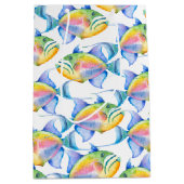 Sac Cadeau Moyen Aquarelle colorée Poisson tropical (Devant)