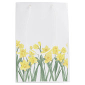 Sac Cadeau Moyen Aquarelle Daffodile Floral (Devant)