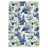 Sac Cadeau Moyen Aquarelle de bleuets mignons (Dos)