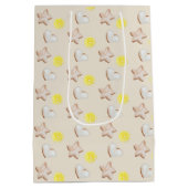 Sac Cadeau Moyen Aquarelle de pain de citron de Noël (Dos)