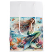 Sac Cadeau Moyen Aquarelle de sirène (Dos)