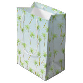 Sac Cadeau Moyen Aquarelle des palmiers tropicaux (Dos Angle)