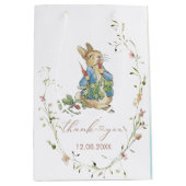 Sac Cadeau Moyen Aquarelle Elegant Fleur sauvage Peter Rabbit bébé (Devant)