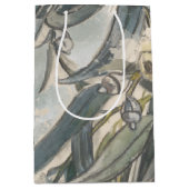 Sac Cadeau Moyen Aquarelle Eucalyptus Verdure Feuille (Devant)