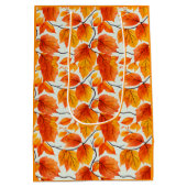 Sac Cadeau Moyen Aquarelle Feuilles Automnes - Foliage Automne Vibr (Dos)