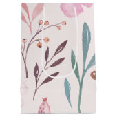 Sac Cadeau Moyen Aquarelle florale licorne visage Noël (Dos)