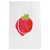 Sac Cadeau Moyen Aquarelle fraise (Dos)