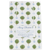 Sac Cadeau Moyen Aquarelle Joyeuses Vacances Citrus Orange Tree (Devant)