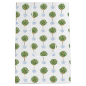 Sac Cadeau Moyen Aquarelle Joyeuses Vacances Citrus Orange Tree (Dos)