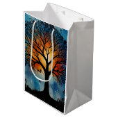 Sac Cadeau Moyen Aquarelle mignonne Arbre de vie (Devant Angle)