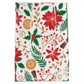 Sac Cadeau Moyen Aquarelle moderne sapin vert de Noël (Dos)