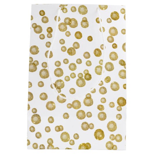 Sac Cadeau Moyen Aquarelle or Confetti (Dos)