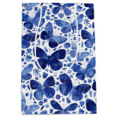 Sac Cadeau Moyen Aquarelle papillon bleu (Devant)