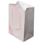 Sac Cadeau Moyen Aquarelle Pink Bow Girl Douche bébéSac cadeau (Dos Angle)