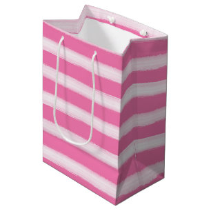 Sac Cadeau Moyen Aquarelle Plage Baies Roses