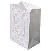 Sac Cadeau Moyen Aquarelle preppy en vichy florale (Dos Angle)