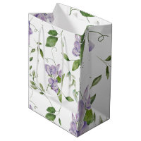 Aquarelle Purple Pois Doux Fleurs Élégantes