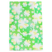 Sac Cadeau Moyen Aquarelle rétro Shamrock de la Saint Patrick (Dos)