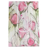 Sac Cadeau Moyen Aquarelle rose pâle (Dos)