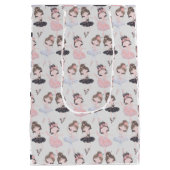 Sac Cadeau Moyen Aquarelle rose rose rose rose-jaune (Dos)