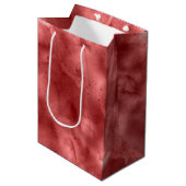 Sac Cadeau Moyen Aquarelle rouge (Devant Angle)