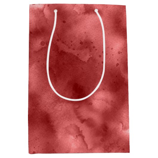 Sac Cadeau Moyen Aquarelle rouge (Devant)