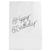 Sac Cadeau Moyen Aquarelle Tabby Kitten Pour Anniversaire (Dos)