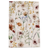 Sac Cadeau Moyen Aquarelle Tiny Bloom Boho Motif Floral (Devant)