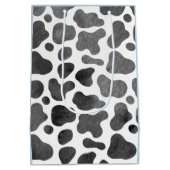 Sac Cadeau Moyen Aquarelle Vache imprimé bleu (Dos)