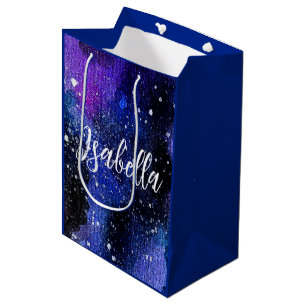 Sac Cadeau Moyen Aquarelle violet Univers