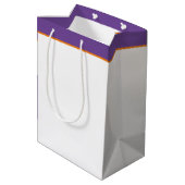 Sac Cadeau Moyen Aquarelle violette Iris personnalisée (Dos Angle)