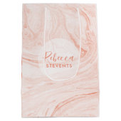 Sac Cadeau Moyen Aquarelles rose-or (Dos)