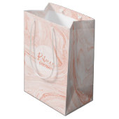 Sac Cadeau Moyen Aquarelles rose-or (Dos Angle)