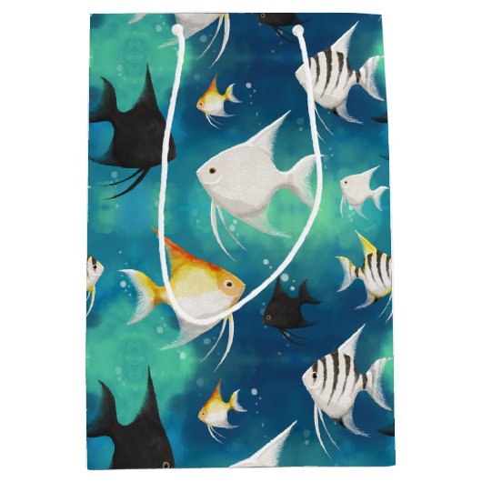 Sac Cadeau Moyen Aquarium Motif (Devant)