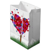 Sac Cadeau Moyen Arbre Coeur En Herbe (Devant Angle)