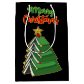 Sac Cadeau Moyen Arbre de Noël de la réservation IV (Devant)