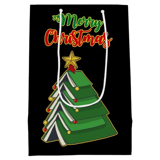 Sac Cadeau Moyen Arbre de Noël de la réservation IV (Dos)