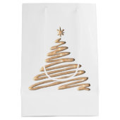 Sac Cadeau Moyen Arbre de Noël Gold (Dos)