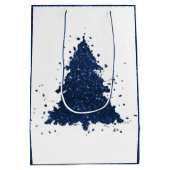 Sac Cadeau Moyen Arbre de Noël Moody | Classy Dark Navy Bleu (Dos)