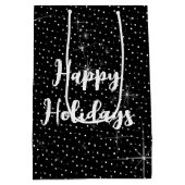 Sac Cadeau Moyen Arbre de Noël vert étincelant (Dos)