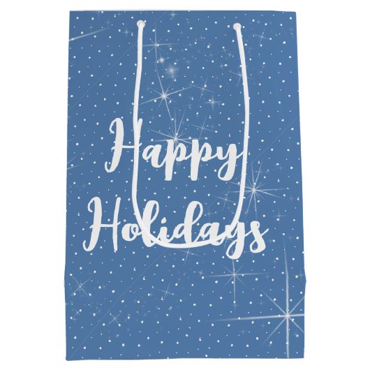 Sac Cadeau Moyen Arbre de Noël vert étincelant (Dos)