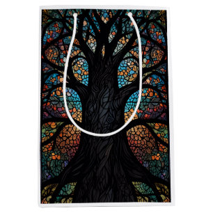 Sac Cadeau Moyen Arbre De Vie Vitré Mosaïque Art