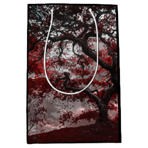 Sac Cadeau Moyen Arbre rouge en fleurs de cerisiers