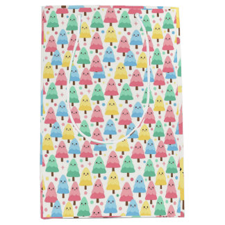 Sac Cadeau Moyen Arbres de Noël Chunky Kawaii Pastel Sans Couture